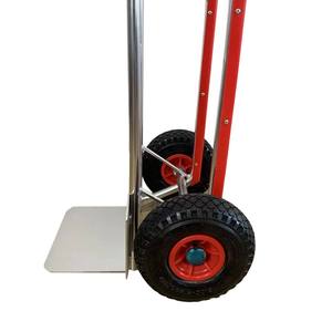 Aluminum Alloy Hand <b>Cart</b> 2 <b>Wheel</b> Platform Dolly Hot-Dip Galvanized Durable Utility Trolley Silver Color - Product Image 4