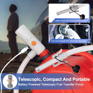 Pompe de transfert de carburant portable OEM alimentée par batterie avec capteur d'arrêt automatique, pompe centrifuge en plastique pour essence, diesel, voiture, bateau - Product Image 6