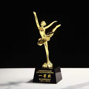 Trofeos <span class=keywords><strong>de</strong></span> Resina Personalizados con Cristal K9 Dorado para Escuela, Universidad, <span class=keywords><strong>Ballet</strong></span>, Competencia, Danza, Placa <span class=keywords><strong>de</strong></span> Trofeo - Product Image 5