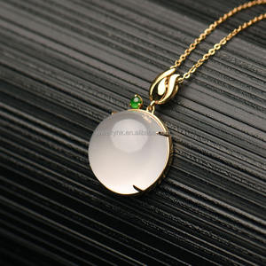 Qingyabailu Feicui, Jadeíta Natural en Forma de Calabaza, Jadeíta de Grado Hielo, Dije con Colgante, Exquisito, Lujoso, Clásico de Alta Gama para Mujer - Product Image 4