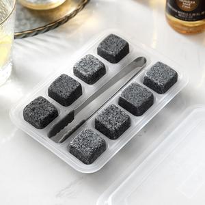 Custom Logo Natural Marble Polish Reusable Cooling Granite Rocks Alcohols Bar <b>Cooler</b> <b>Ice</b> Cube Stones Whiskey Chilling Stones - Product Image 3