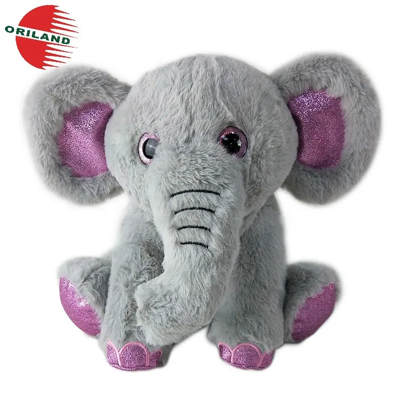 ORILAND toys TRENDY sparkly glitter eyes soft stuffed plush elephant toys peluches