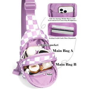 Sang Trọng Thiết Kế Thể Thao Fanny Gói Crossbody Ngực Vai Sling Túi Có Thể Điều Chỉnh Dây Đeo Polyester Thư Hình Học Dành Cho Phụ Nữ - Product Image 4