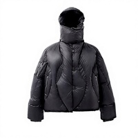 Veste matelassée pour homme sur mesure de haute qualité OEM, coupe ajustée, polyester/nylon, épaisse, écologique, imperméable, coupe-vent, géométrique