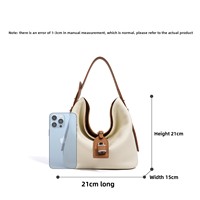 Sac seau bandoulière en cuir véritable haut de gamme pour femme 2026, grande capacité, style décontracté, avec rabat et design imperméable
