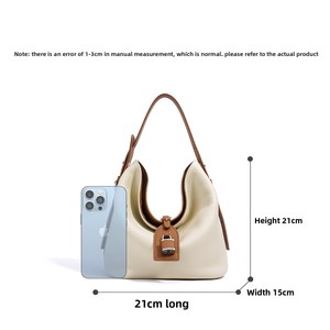 2025 cao cấp của phụ nữ da chính hãng duy nhất Vai Crossbody Túi công suất lớn xô phong cách giản dị bao gồm thiết kế chống thấm nước - Product Image 4