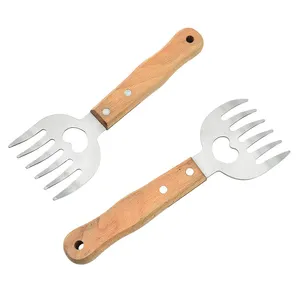 Neue BBQ Tools Fleisch klauen Shredder Tools für Fleisch Gemüses alat mit Holzgriff