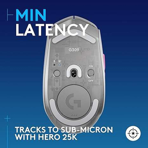 Logitech เมาส์เล่นเกมไร้สายความเร็วสูง G309 300H ความเร็วแสง600ชั่วโมง25600 dpi ปุ่มโปรแกรม6สำหรับพีซี - Product Image 5
