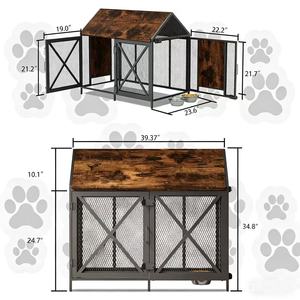 Meilleure Vente : Cage pour Grand <span class=keywords><strong>Chien</strong></span> Style Maison avec Grand Rangement, Maison Robuste pour <span class=keywords><strong>Chien</strong></span> avec Deux Portes et Bols - Product Image 2