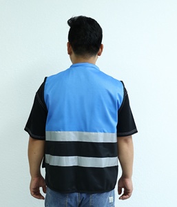 다기능 반사 안전 의류 높은 가시성 100% 폴리에스터 반사 테이프 안전 조끼 - Product Image 4