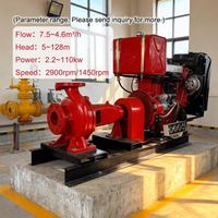 Pompa Kebakaran Tekanan Tinggi Horizontal Satu Tahap Sentrifugal Hisap Ujung Vertikal 20hp 4-inci 120m3/jam Efisiensi Tinggi yang Dikustomisasi