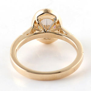 แหวนเพชรแล็บทรงลูกแพร์ VVS แบบกำหนดเองพร้อมโลโก้ แหวนทองคำ 18k สีเหลือง สำหรับงานแต่งงาน งานหมั้น แหวนสำหรับผู้หญิง แหวนขอแต่งงาน แหวนสำหรับงานปาร์ตี้ - Product Image 3