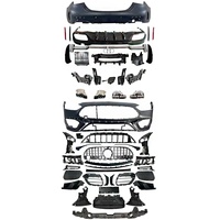 Kit carrosserie pour Mercedes Benz Classe C W206 mise à niveau vers le style C63 AMG avec pare-chocs avant arrière diffuseur arrière et échappement arrière