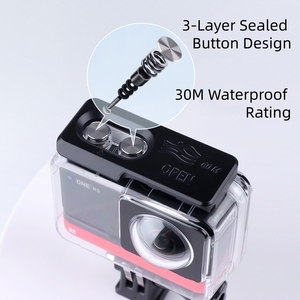 Boîtier étanche pour plongée sous-marine 30M pour caméra d'action Insta360 ONE RS Dual 360 Lens, accessoires - Product Image 3