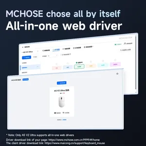 Mchose A5 V2 siêu Ba chế độ chuột nhẹ độ trễ thấp Chuột phụ kiện paw3395 Thái 4K/8K cho Máy Tính Game Thủ - Product Image 2