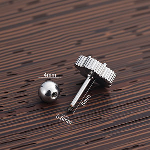 Boucle d'oreille classique 20G avec chaîne pendante et zircone transparente, clou à dos plat pour hélix, cartilage, labret, conque, bijoux de corps - Product Image 5