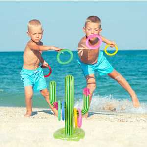 Jeu de lancer d'anneaux gonflables en forme de cactus - Product Image 4