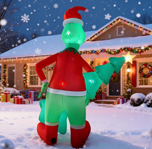 <span class=keywords><strong>Grinch</strong></span> Gonfiabile <span class=keywords><strong>da</strong></span> 2,1M che Abbraccia l'Albero con LED per Decorazioni Natalizie <span class=keywords><strong>da</strong></span> Esterno, Giardino e Feste - Product Image 5