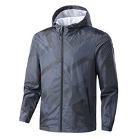 Vente en gros de nouvelles vestes d'automne respirantes à capuche à rayures personnalisées pour hommes