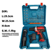 Ensemble de perceuse à percussion sans fil rechargeable portable multifonctionnelle de qualité industrielle Perceuse électrique sans fil