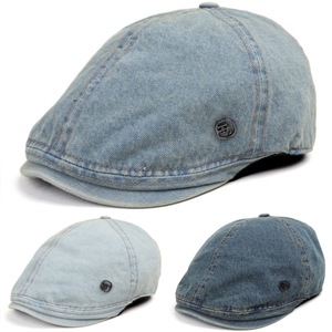 Denim <b>Flat</b> Cap Unisex 100% Cotton Casual Spring Summer <b>Hat</b> - Product Image 1