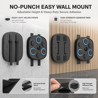 Machine de boxe musicale murale intelligente pour adultes, cible de frappe électronique ABS+PU 9 vitesses, sans impact, pour la maison, la gym, le fitness et le soulagement du stress