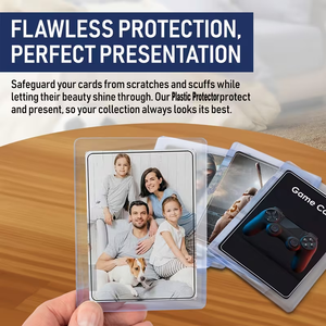 Protège-cartes rigides en plastique transparents 3x4, 25 unités, 35PT, pour cartes de visite - Product Image 3