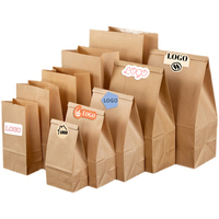 Sac en papier kraft pour emporter les aliments, emballage alimentaire à emporter, logo personnalisé d'usine Nicro, restaurant, hot-dog, hamburger, restauration rapide