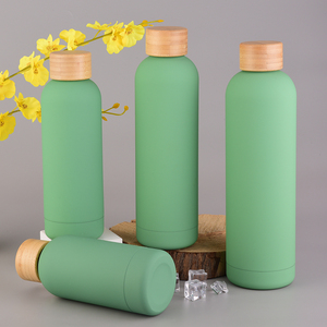 Khuyến Mại Phòng Tập Thể Dục Thể Thao Chai Nước Cách Điện Phích Tái Sử Dụng Thép Không Gỉ Chai Với Nắp Tre - Product Image 2