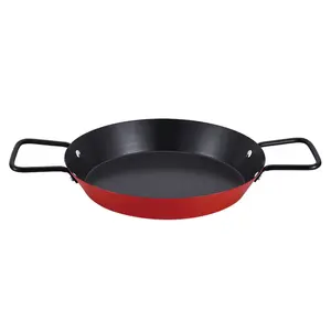 High quality kitchen restaurant catering spanish seafood pasta paella non-stick carbon steel paella pan