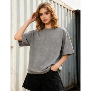FOXA <b>Womens</b> Oversized T-<b>Shirt</b> 100% Cotton <b>Loose</b> Fit Unisex Short Sleeve Breathable Streetwear Top - Product Image 2