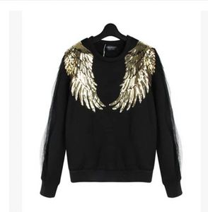 Hot Sell Multi Size Iron on PET <b>Sequin</b> Embroidery Angel Wing Patch for Clothes - Product Image 6