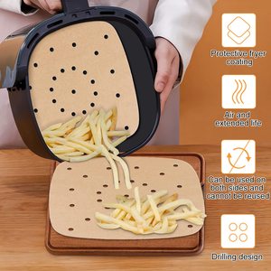 Air Fryer Perforated Disposable Non-stick Oil-Free Parchment Paper <b>Baking</b> Liners 23cm Oven Safe - Product Image 4
