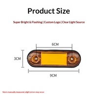 Feu latéral de camion à LED 12V-24V, feu de signalisation de remorque, clignotant, feu de gabarit, éclairage de largeur de véhicule 9cm*3cm ZQ-BD-088