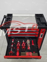 Armoire à outils personnalisée OEM à 7 tiroirs en matériau SPCC avec 258 pièces d'outils de bricolage pour garage, capacité de charge de 250 kg