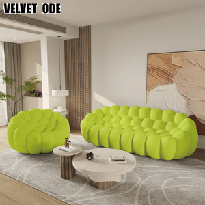 Divano a Bolle di Lusso in Velluto Italiano, Modulare e Scultoreo, per Lobby di Hotel di Alta Gamma, Showroom di <span class=keywords><strong>Design</strong></span> e Arredamento Espositivo - Product Image 6