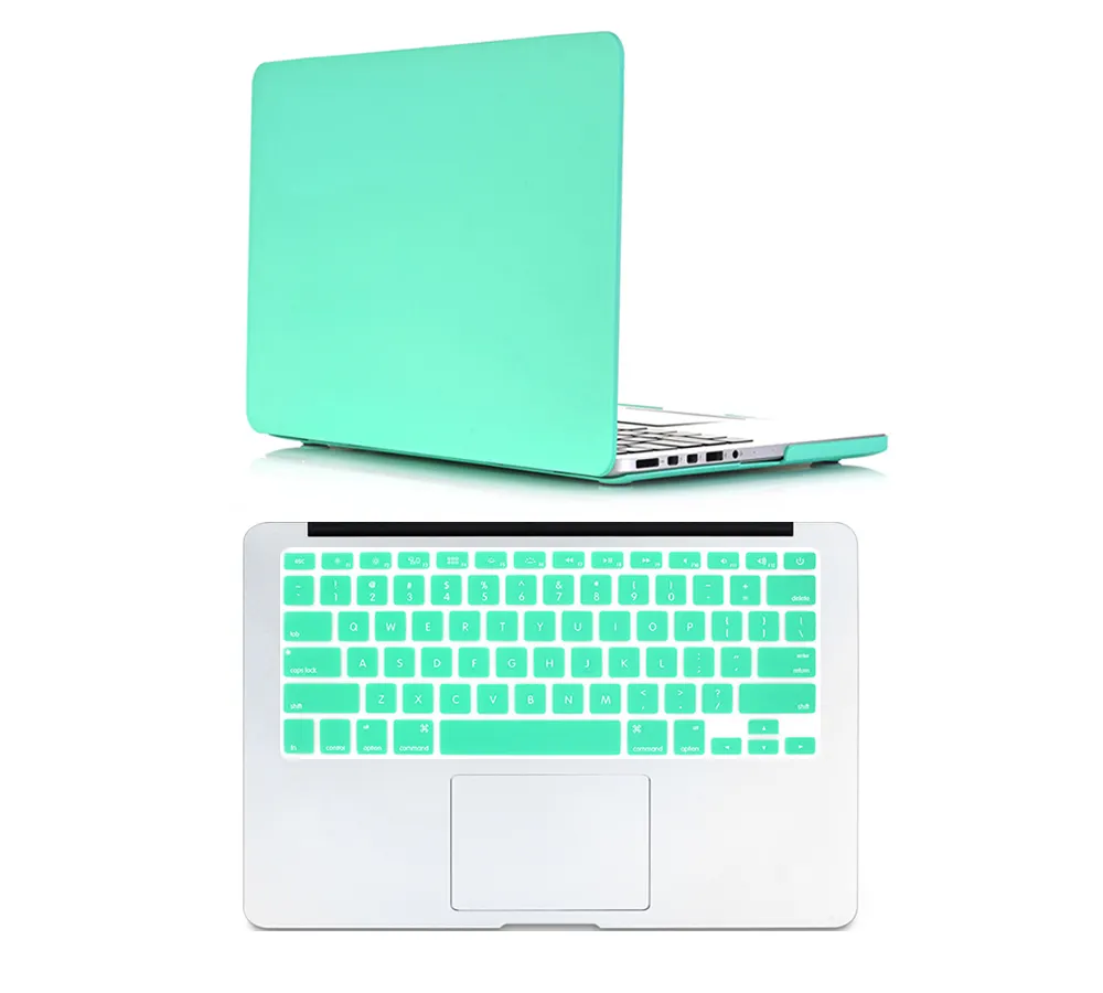 2 In 1 CloverสีเขียวHard Caseและซิลิโคนแป้นพิมพ์ที่กำหนดเองสำหรับMacbook Pro 13นิ้ว16นิ้วA2141A2179 m1แล็ปท็อปกรณี