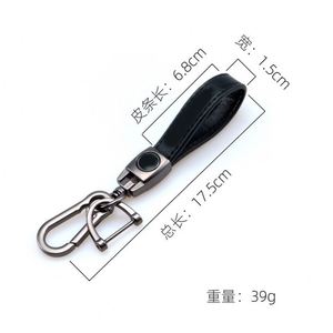 Factory Wholesale Custom Promotional Business Men's <b>Leather</b> Pendant Business Gift <b>Leather</b> Car <b>Keychain</b> Key Chain - Product Image 5