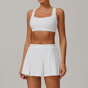 Novedoso Conjunto de Verano de 3 Piezas para Mujer UPF50+ para Golf y Tenis, Chaqueta Anti-UV, Falda Plisada <span class=keywords><strong>2</strong></span> en 1, Sujetador con Espalda Cruzada y Traje de Pádel de Secado Rápido - Product Image 5