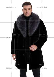 Abrigo de Visón con Cuello Chal para Hombre, Grueso, Suave y Esponjoso, para Invierno - Product Image 4