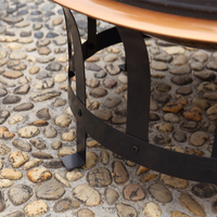 Brûleur à briquettes de charbon de bois à surface en fer moderne haute température, foyer confortable pour meubles de jardin d'extérieur, pour utilisation dans les centres commerciaux et les villas