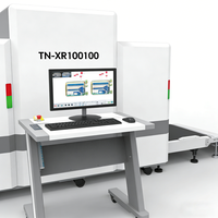 Scanner de bagages et de marchandises à rayons X personnalisé Taien Factory 100100C, tunnel large 100*100cm, double vue, double énergie, résolution 1.0mm