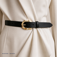Boucle de ceinture pour femme en forme de D à coupe diamant, boucle à ardillon dorée à facettes effet miroir, ceinture de taille géométrique moderne OEM