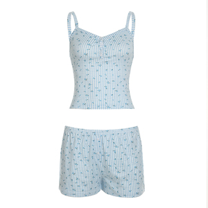 Women Floral Plaid Print Camisole Shorts <b>Set</b> Two Piece Casual Summer Loungewear Matching Outfit - Product Image 6