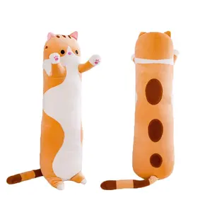 Custom Cat Big Hugging Travesseiro De Pelúcia Cartoon Long Cat Plushie Soft Doll Cat Travesseiros