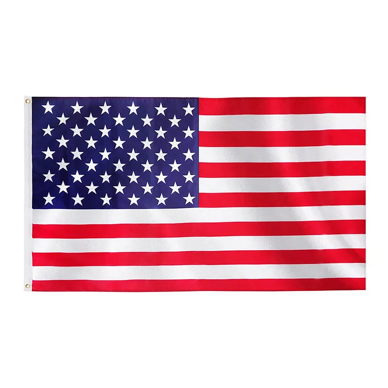 Toptan promosyon açık süblimasyon çift taraflı baskılı amerikan bayrağı 3x5 Ft Polyester boş özel bayrak