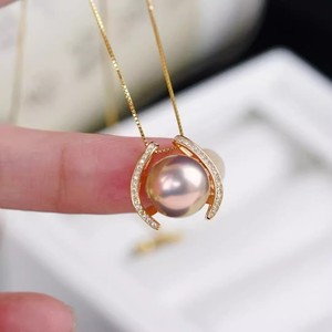 Accesorios de Perlas 31230DIY, Hebilla de Plata S925 con Bandeja Vacía para Colgantes y Dijes de Diamantes - Product Image 1