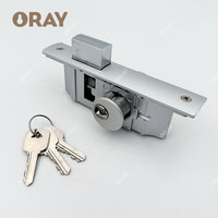 ORAY Corps de serrure en aluminium, ensemble principal, à mortaise simple, haute sécurité, anti-perçage, 70 mm, profil européen CE, demi-tournoir, cylindre, 3 clés