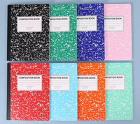 Cahier à couverture imprimée, 100 feuilles, reliure agrafée, papier pour carnet, fournitures scolaires, options multicolores
