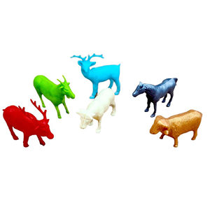 Ensemble de figurines d'animaux sauvages miniatures pour enfants, apprentissage éducatif, 6 pièces, emballées en CPP - Product Image 1